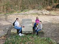 Getting ready for a picnic lunch