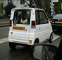 Taking small cars to a new extreme.  This is a two passenger vehicle!