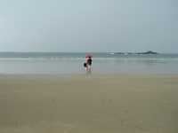 The beach in the rain?