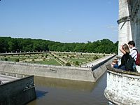 Looking out over the gardens