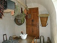 One of the kitchens.  These are found beneath the hall in the pillars in the river.