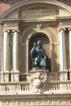 The pope looks over his people