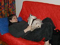 Helping to read a book