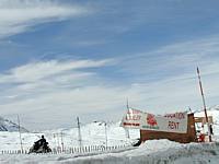 The first snowmobiles we have seen in Europe