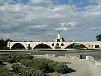 The Bridge of Avignon, the only medieval bridge in town and one that only partially extends across the river