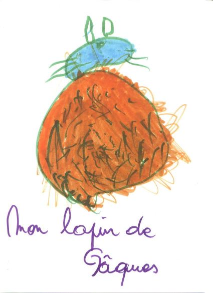 This is my drawing of the Easter Bunny