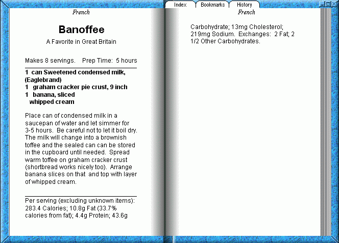 Banoffee--a banana and toffee desert.  Rich and wonderful