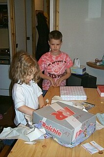 Opening birthday presents