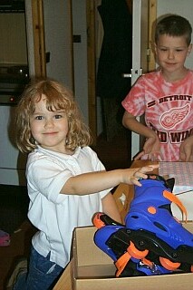 Proud of her new skates