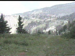 Until eventually you can not even tell that there is a town on the mountain at all