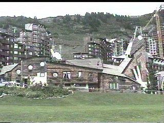 Up close, the town is a wierd mixture of shapes and textures