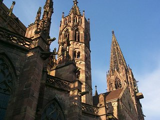 The cathedral with the very fancy stonework