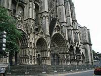 Five doors leading to  five aisles.  Sad to see the fence protecting us from falling rock.