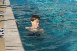Alex playing in the water