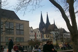The cathedral rising above the city