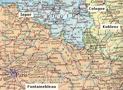 We started in Fontainebleau and made a big loop