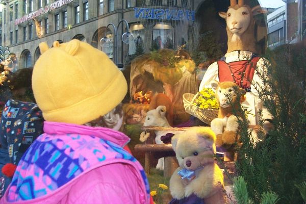 Admiring the display window