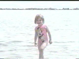 Our bathing beauty wearing the latest fashion:  sea grass