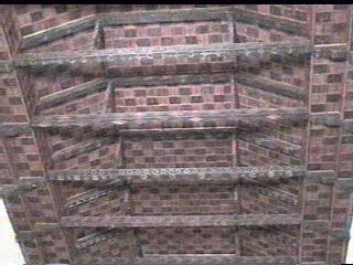 The ceiling is similar to the hull of a ship