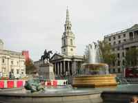 The view from Trafalgar Square