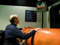 Brian taking part in a scene from a movie