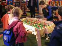 Trying out the Foosball