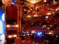 The view of the theater from our box.  The royal box is just opposite