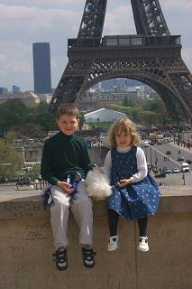 The kids and Perrier