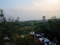 Dinner on the city wall watching the sun set is a very pleasant experience
