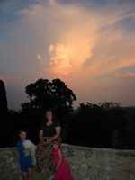 Posing in front of an incredible sky