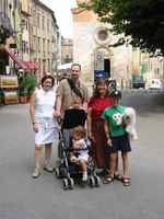 A gang of friends on a shopping visit to Volterra.  Oh the dinner that followed!!!