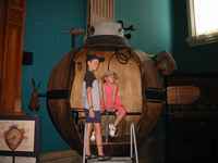 A full scale model of the first submarine used in battle (the US Civil War)