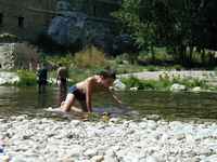 Catching fish in a cup